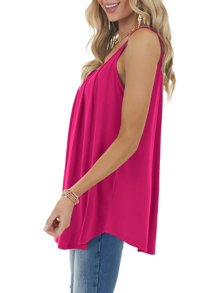 ✨Women Spaghetti Straps Pleated Loose Tank Top (BUY 3 FREE SHIPPING)