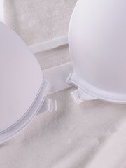 Front-Clasp Seamless Push-Up Cross-Strap Lettered Sexy Bra