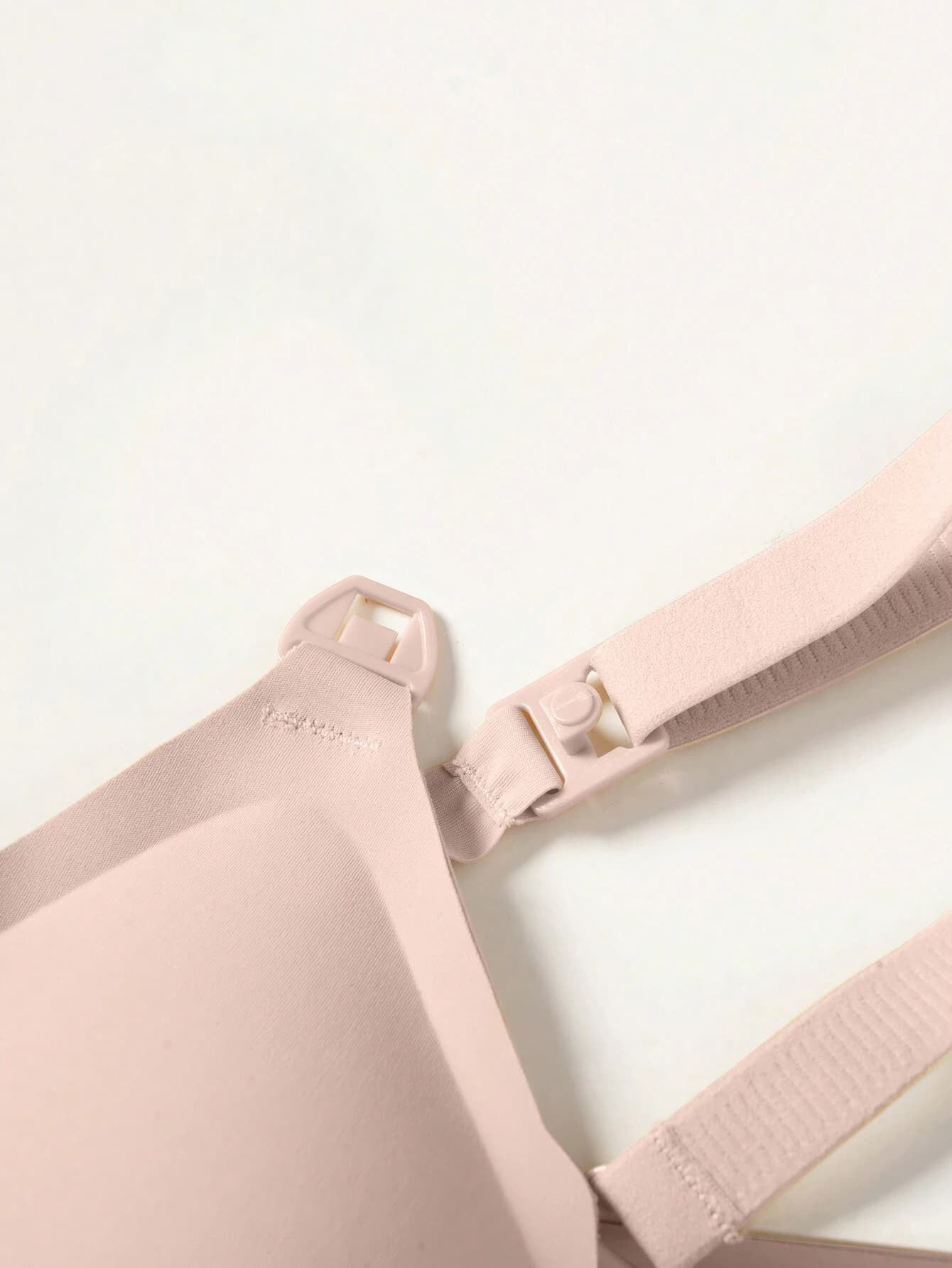 Soft Gel Seamless Wireless One-Piece Fixed Cup Nursing Bra Pink