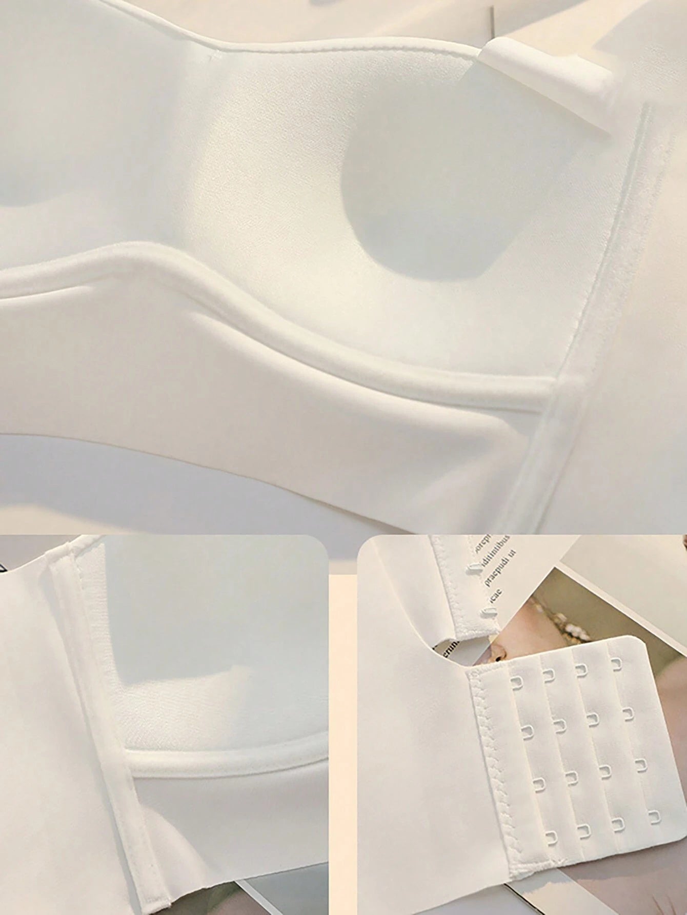 Seamless Gathered Thin Wireless Anti-Sag Sports Bra