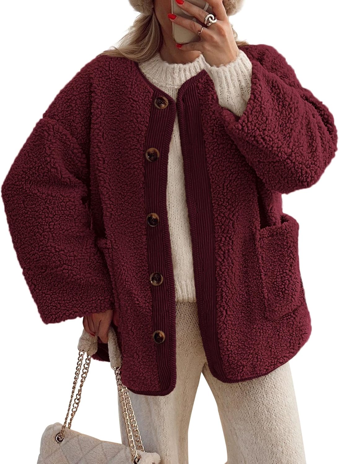 Women's Button Sherpa Jacket【Buy Two Free Shipping】
