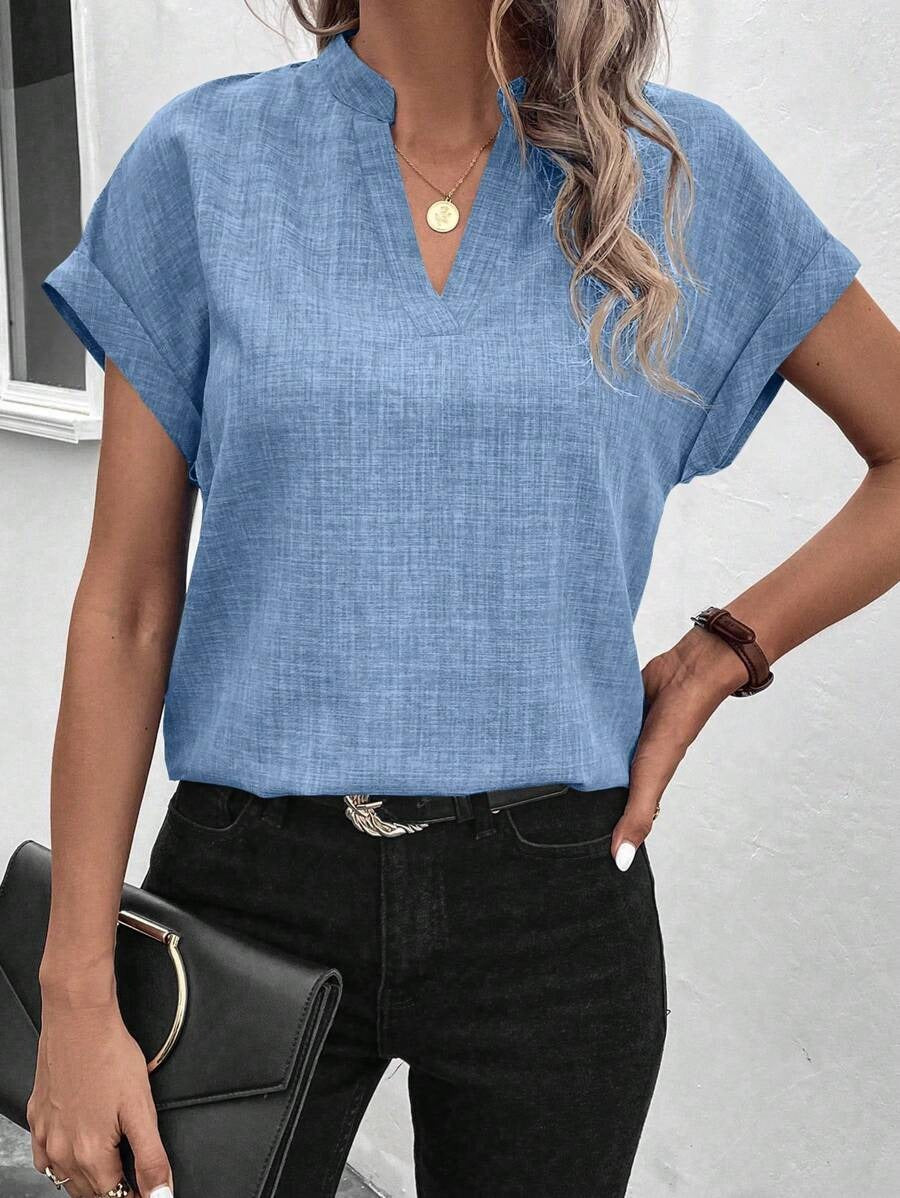 ✨Women's Summer V-neck Casual Short-sleeved Basic Tops(BUY 3 FREE SHIPPING)