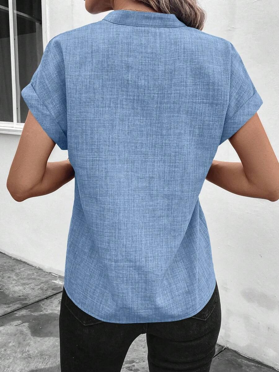 ✨Women's Summer V-neck Casual Short-sleeved Basic Tops(BUY 3 FREE SHIPPING)