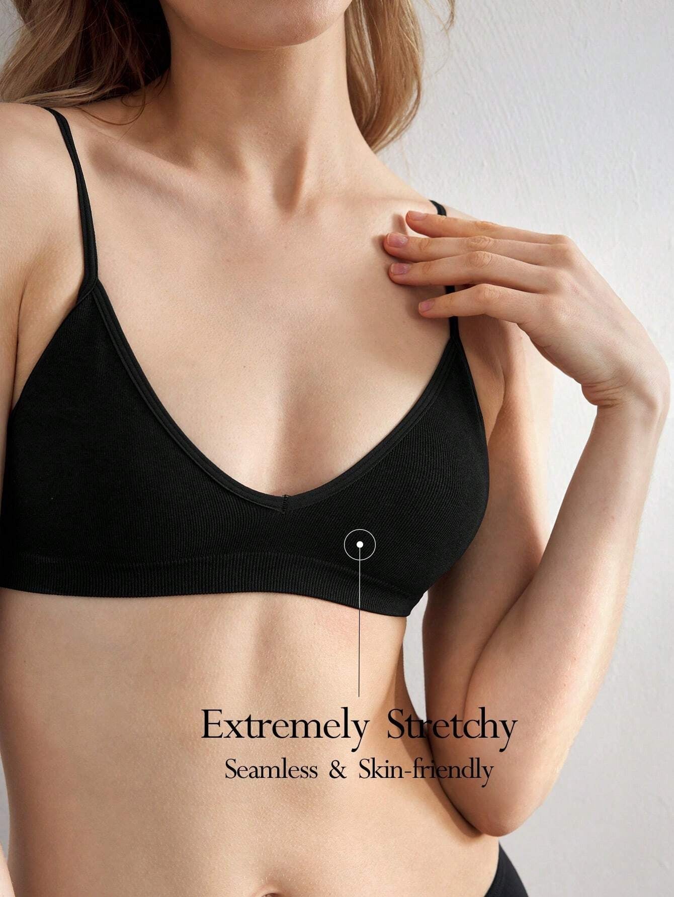 Seamless Strapless Wire-Free Breathable Comfortable Back Bra Black