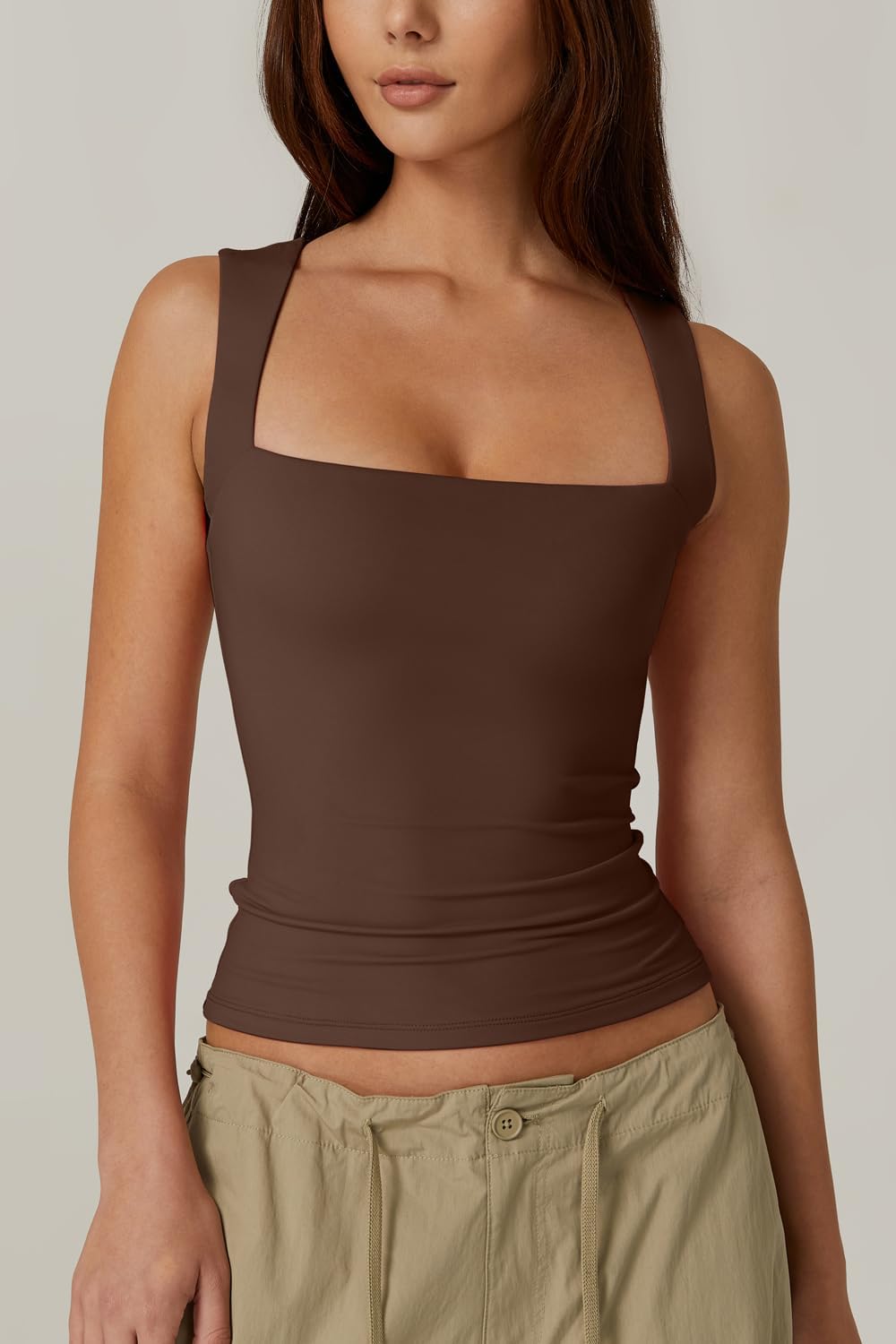 ✨Women's Square Neck Sleeveless Double-Layer Tank Tops (Buy 3 Free Shipping)
