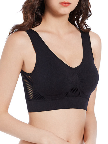 Ventilate Mesh Medium Support Plus Size Wireless Sports Bra