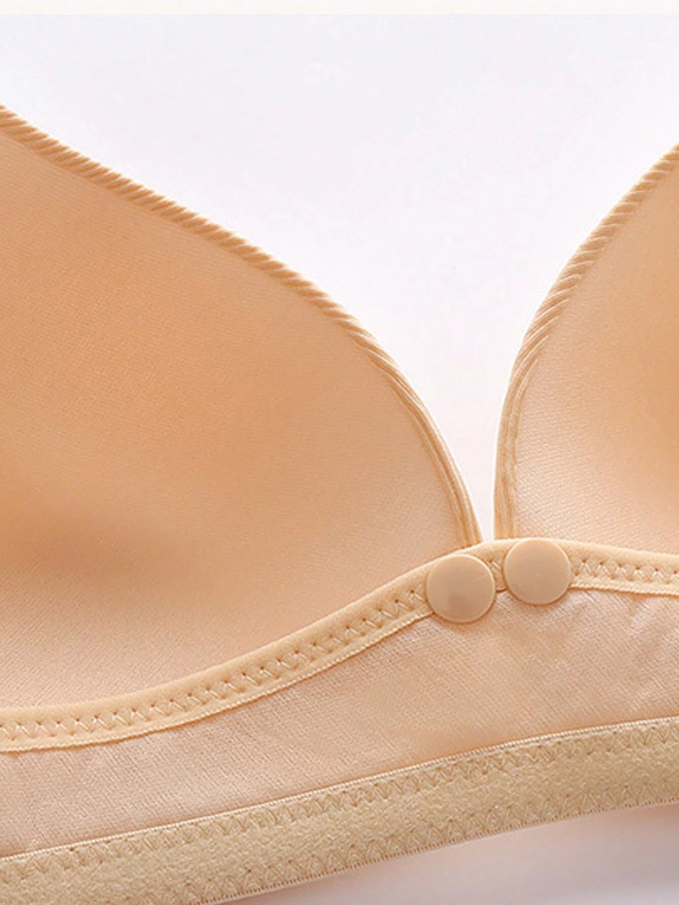Pregnant Women's Solid Color Front-Closure Nursing Bra With Adjustable Shoulder Straps