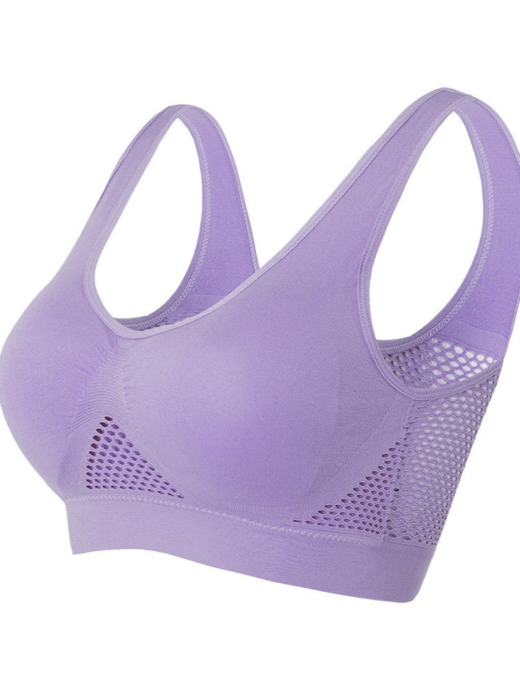 Ventilate Mesh Medium Support Plus Size Wireless Sports Bra