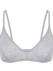 Comfortable Wireless Tank Top Bra Set Grey