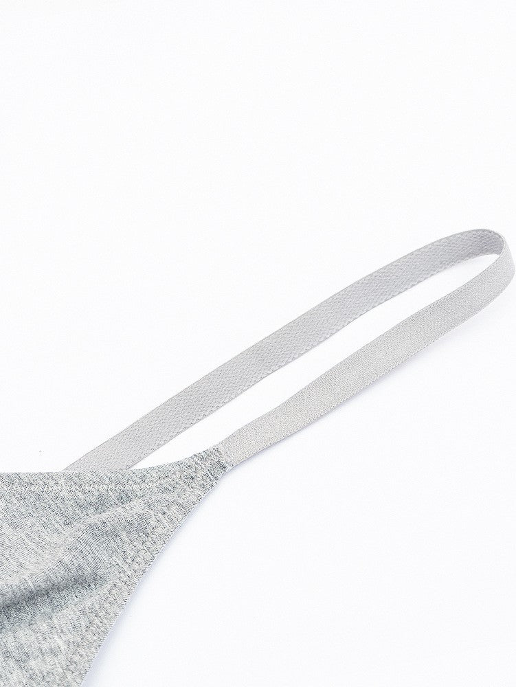 Comfortable Wireless Tank Top Bra Set Grey