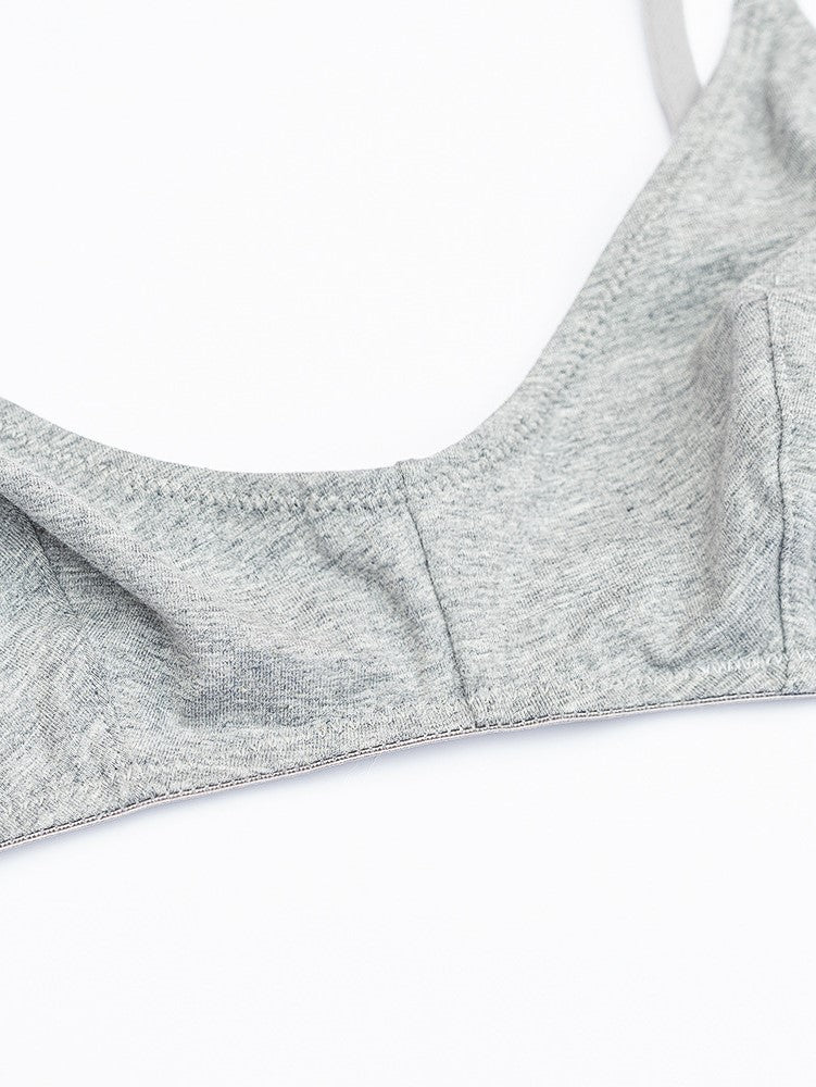 Comfortable Wireless Tank Top Bra Set Grey