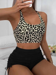 Printed Tight Backless Hottie Holiday Sexy Bra Beige
