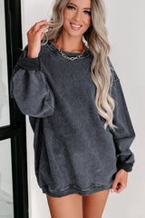 ✨ Women's Solid Color Ribbed Knit Round Neck Pullover Sweatshirt (Buy 2 Free Shipping)