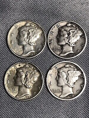 🔥Limited Offer🤩1916-1945 10 Cent Mercury Silver 30pc