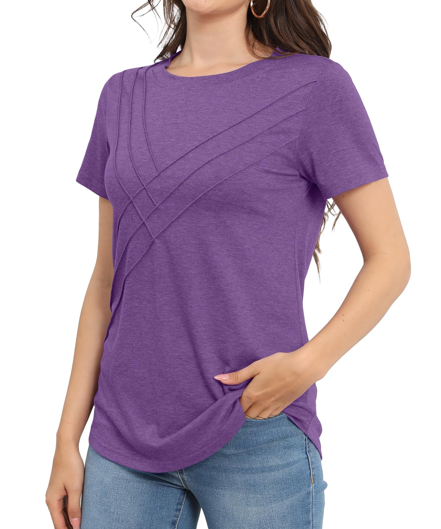 ✨Women's Pleated Short Sleeve Top (buy 3 free shipping!!!)