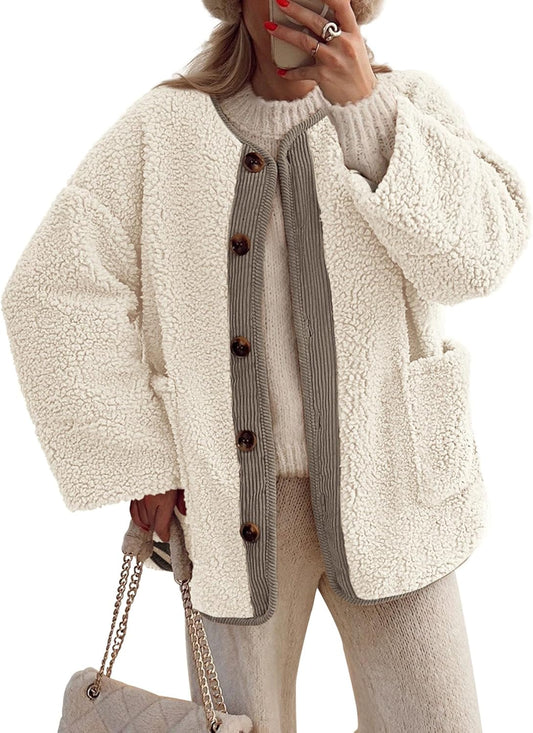 Women's Button Sherpa Jacket【Buy Two Free Shipping】
