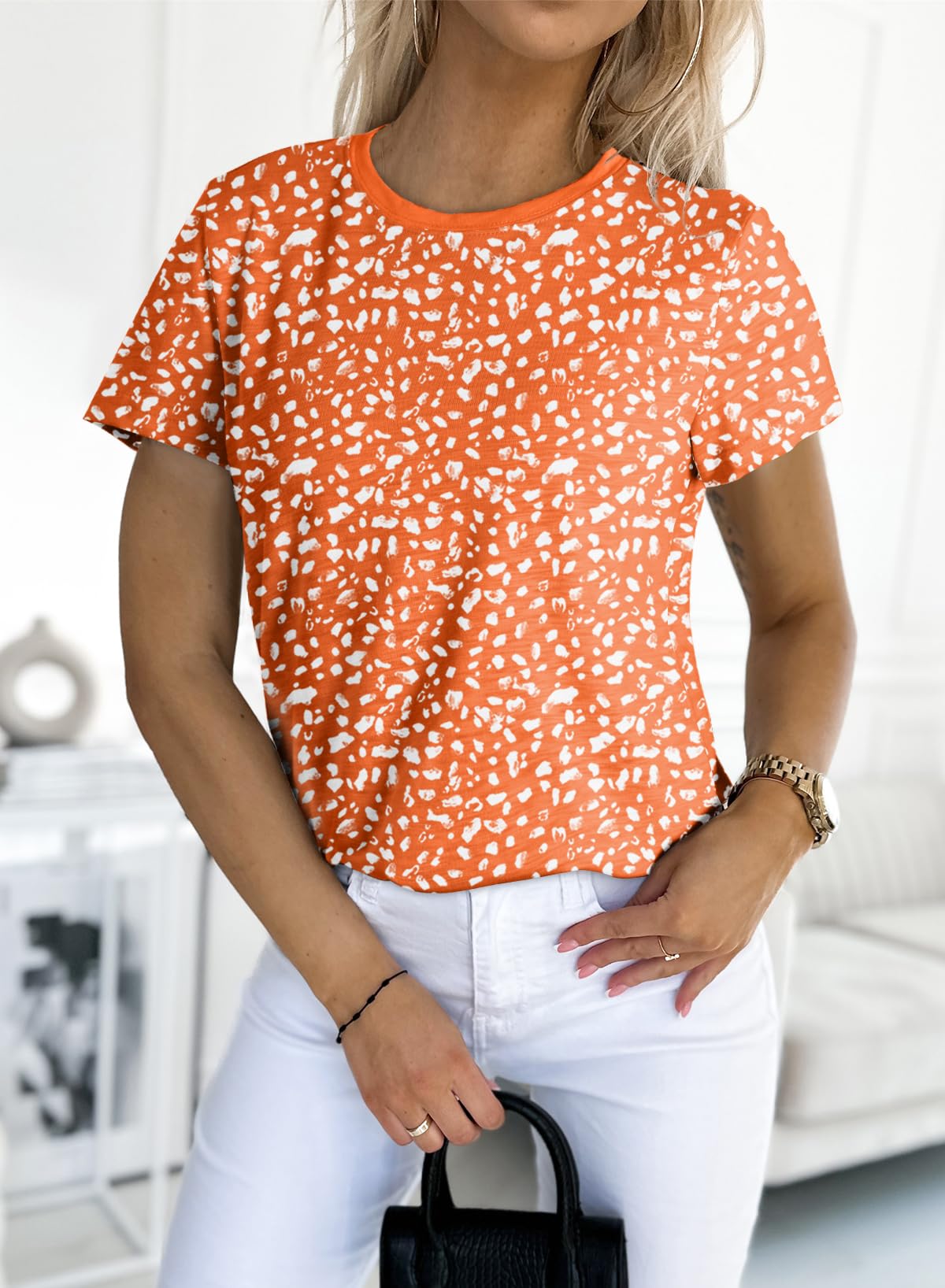 ✨Women's Polka Dot Print Short Sleeve T-Shirt(Buy 3 Free Shipping)