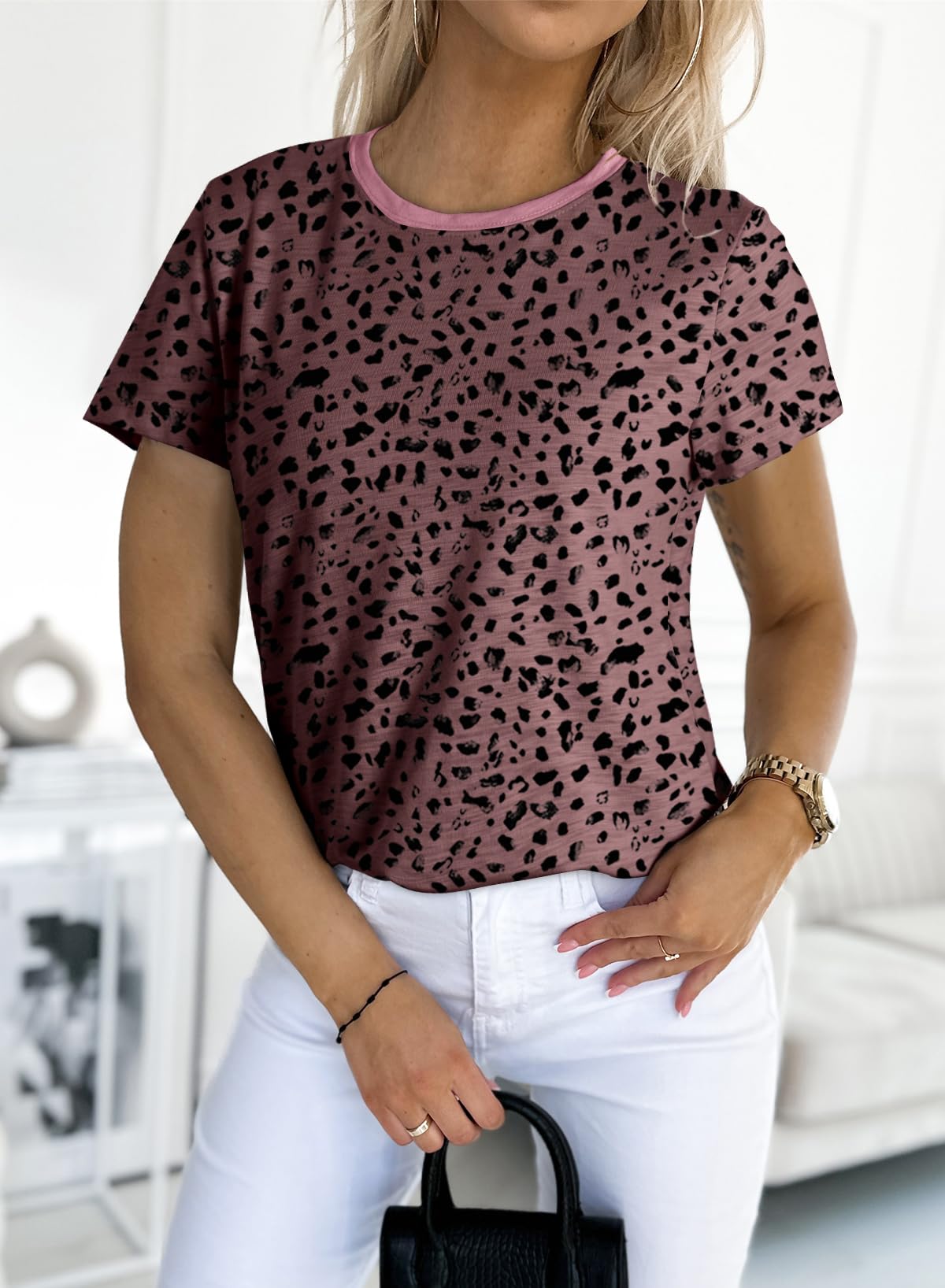 ✨Women's Polka Dot Print Short Sleeve T-Shirt(Buy 3 Free Shipping)