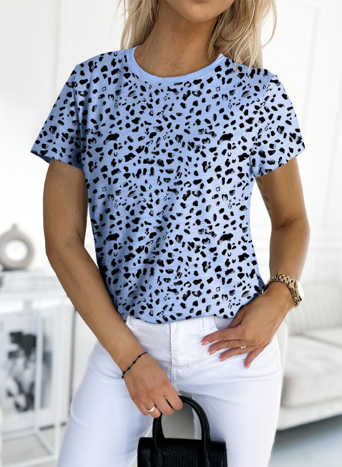 ✨Women's Polka Dot Print Short Sleeve T-Shirt(Buy 3 Free Shipping)