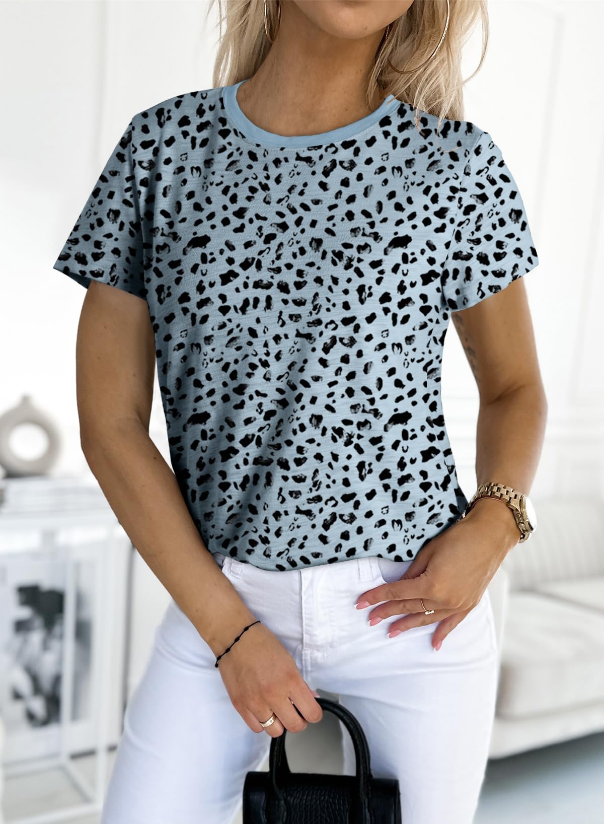 ✨Women's Polka Dot Print Short Sleeve T-Shirt(Buy 3 Free Shipping)