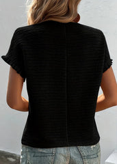✨Women's Short Sleeve Ruffle Casual Summer Textured T Shirts(BUY 3  FREE SHIPPING)
