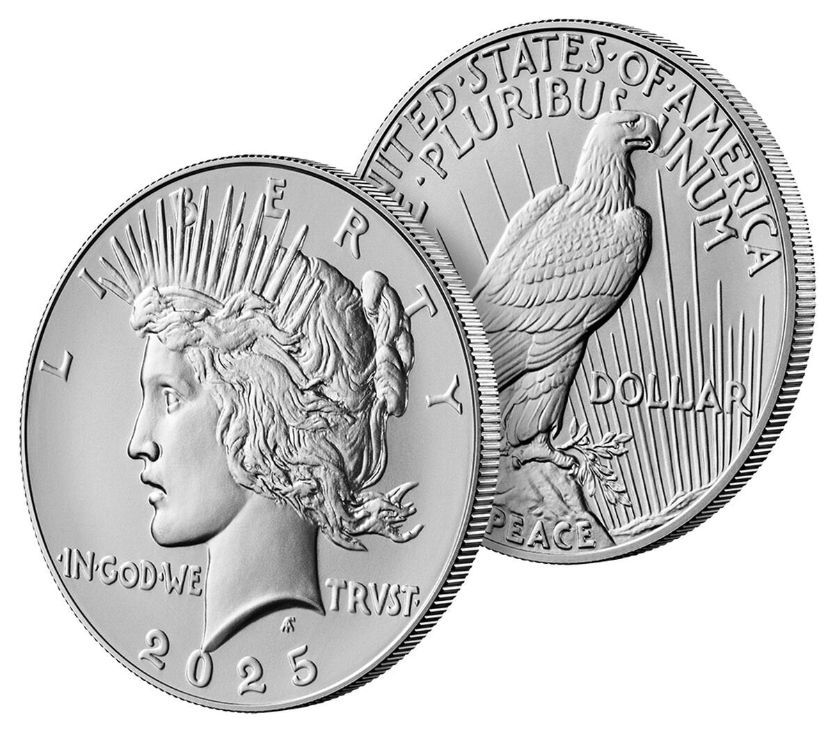 Peace Silver Dollar Coins Selected Years Partially Uncirculated