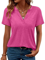 ✨Womens Short Sleeve V Neck Casual Loose Fit T-shirts (Buy 3 Free Shipping)