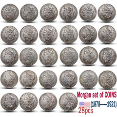 ⏰Sold out soon [Complete Set]1878-1921 Morgan Silver Dollar 28PCS