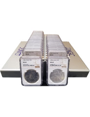 1986-2024 American Silver Eagle 40-pc Set NGC MS69 (2 New NGC Boxes)