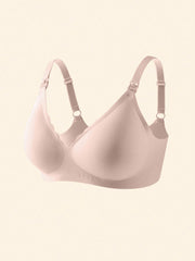 Soft Gel Seamless Wireless One-Piece Fixed Cup Nursing Bra Pink