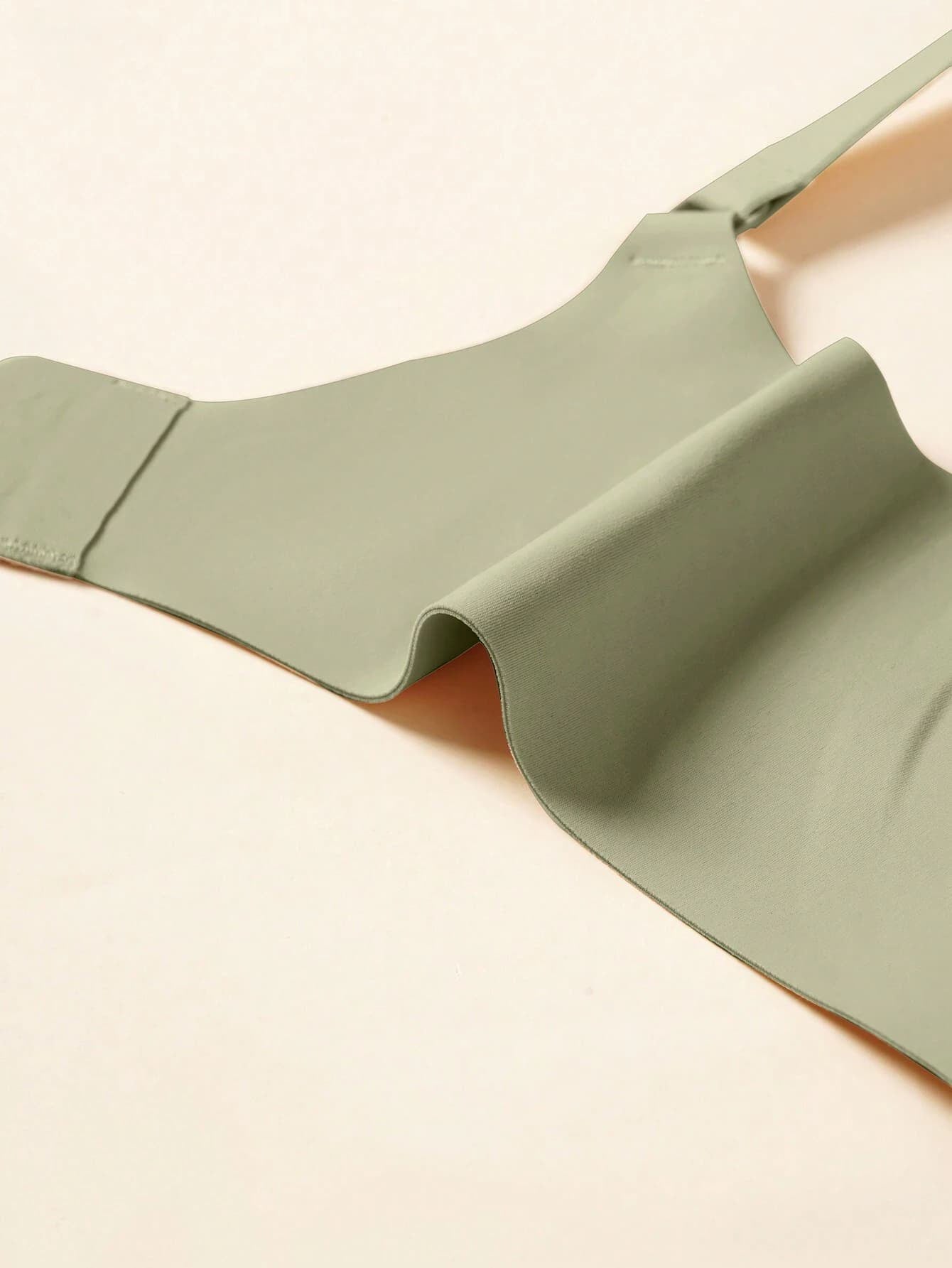 Soft Gel Seamless Wireless One-Piece Fixed Cup Nursing Bra OliveDrab