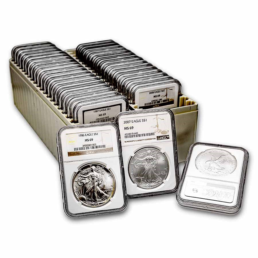 ⏰Limited TIme 1986-2024 American Silver Eagle 39-pc Set NGC MS69