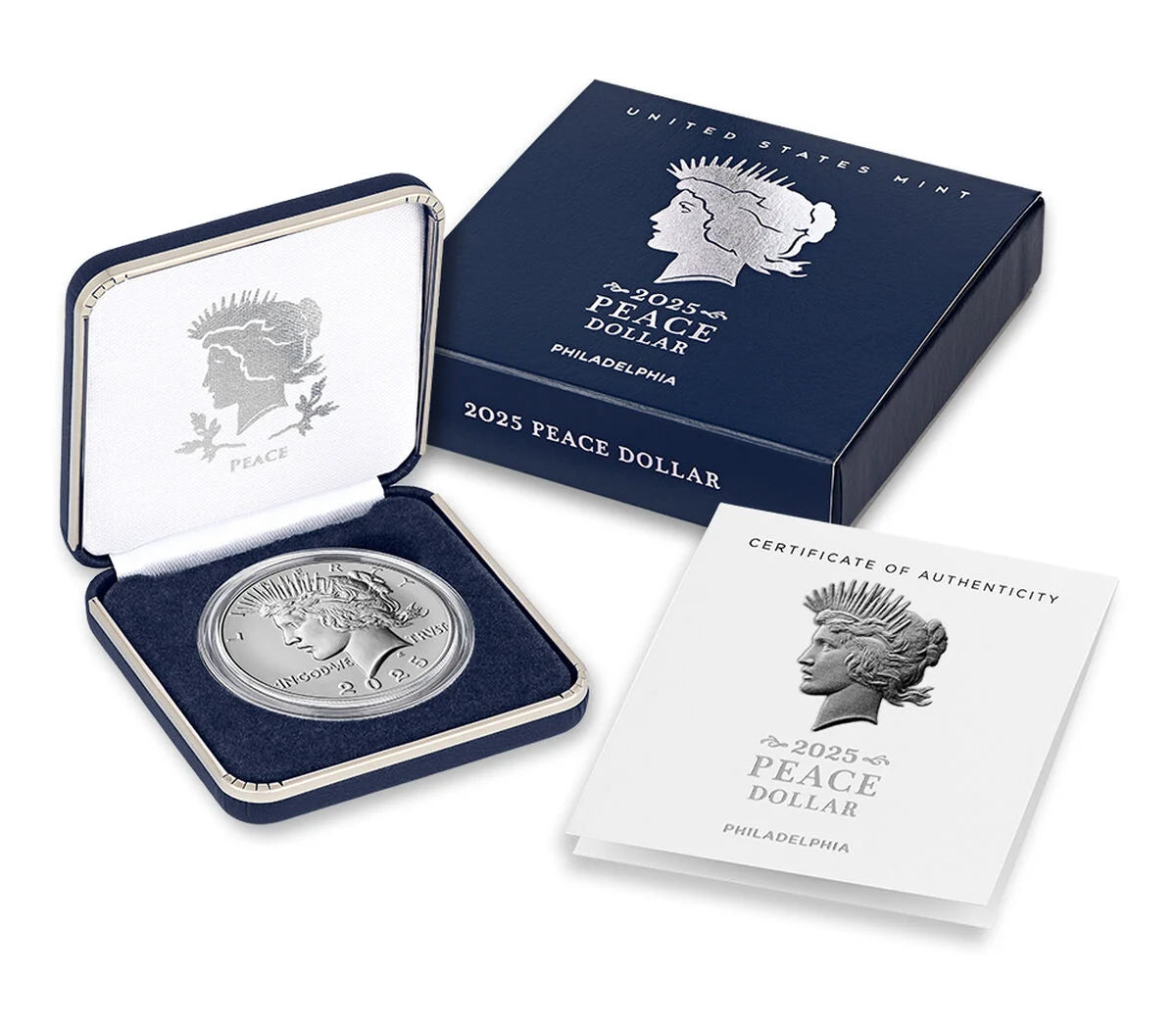 Peace Silver Dollar Coins Selected Years Partially Uncirculated