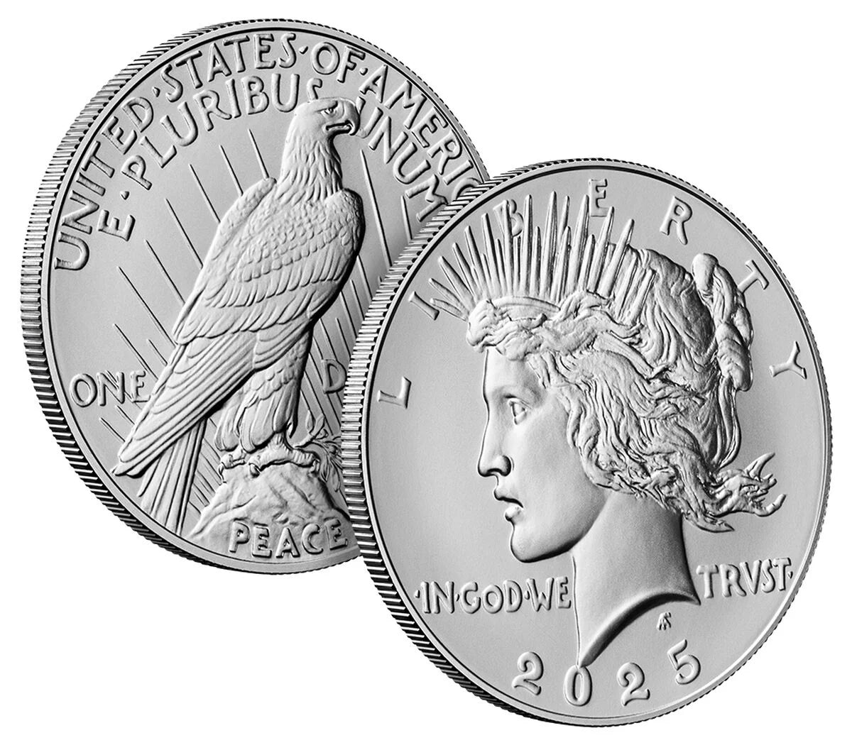 Peace Silver Dollar Coins Selected Years Partially Uncirculated