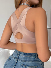 Gathering and Lifting Front Clasp Anti-Sag Sports Bra