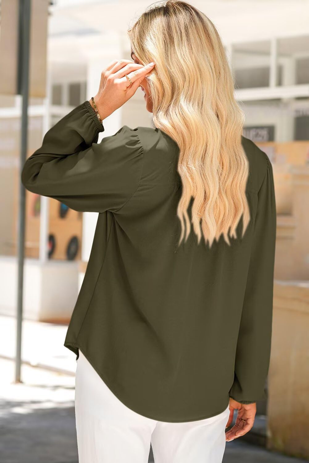 ✨Women Dressy Casual Button Down Shirts V Neck Long Sleeve Shirts(BUY 2 FREE SHIPPING)