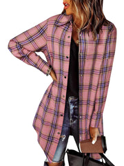 2025 Women's Flannel Long Sleeve Plaid Button Down Shirts(BUY 2 FREE SHIPPING)