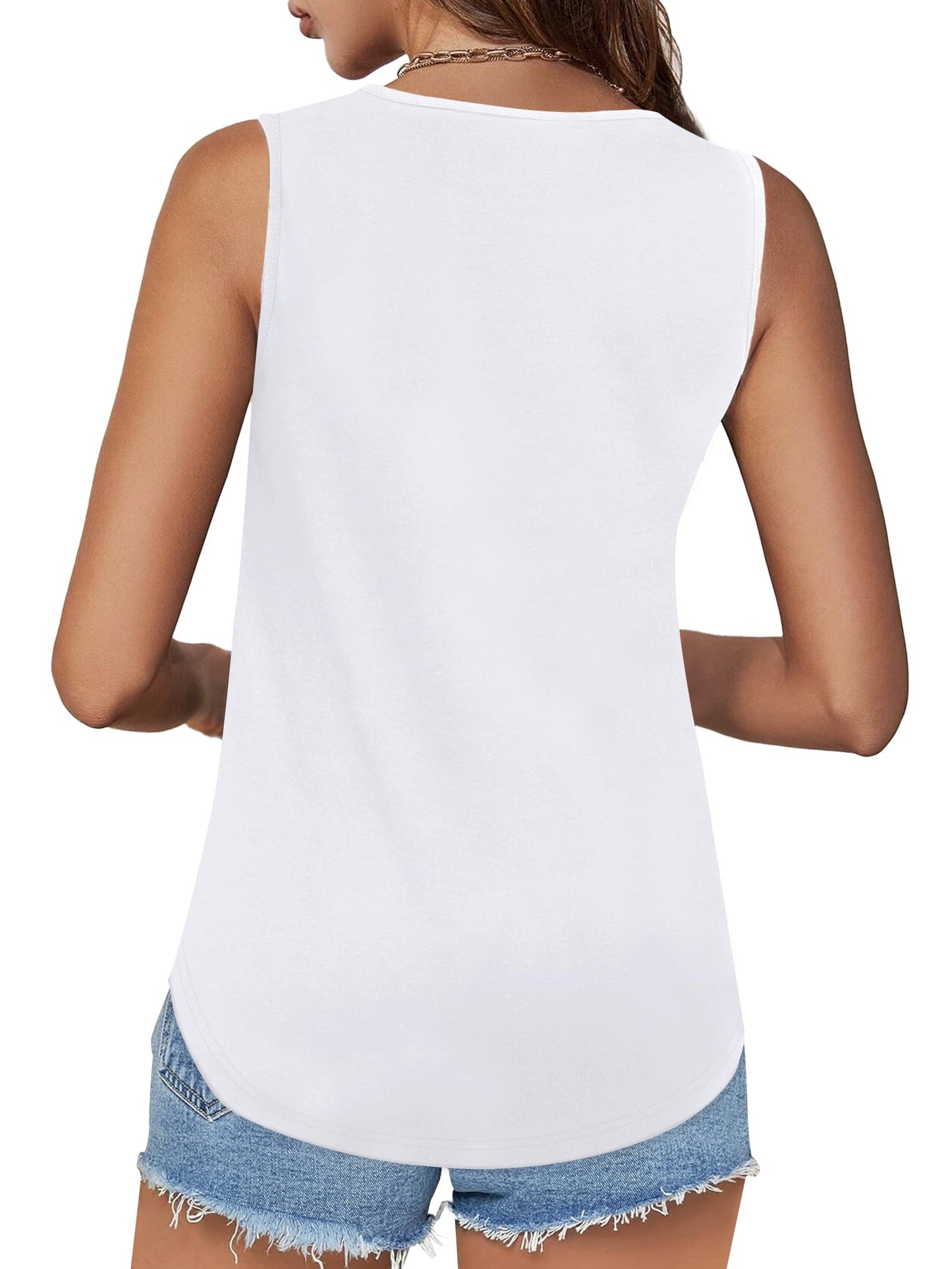 ✨Womens Shirts Casual Square Neck Sleeveless Tunic Tops(buy 3 free shipping)