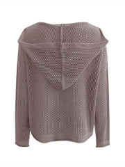 ✨Women's Solid Hollow Out Sheer Hooded Sweater (Buy 2 Free Shipping!!!)
