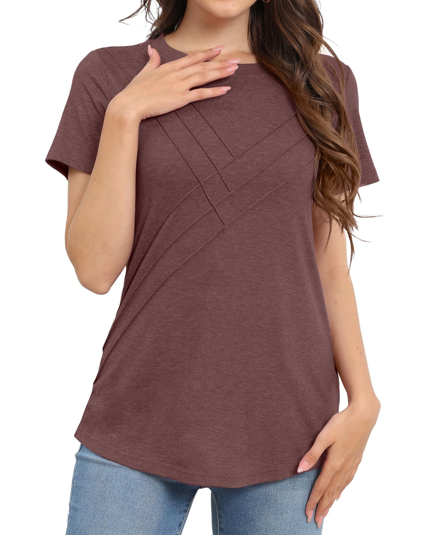 ✨Women's Pleated Short Sleeve Top (buy 3 free shipping!!!)