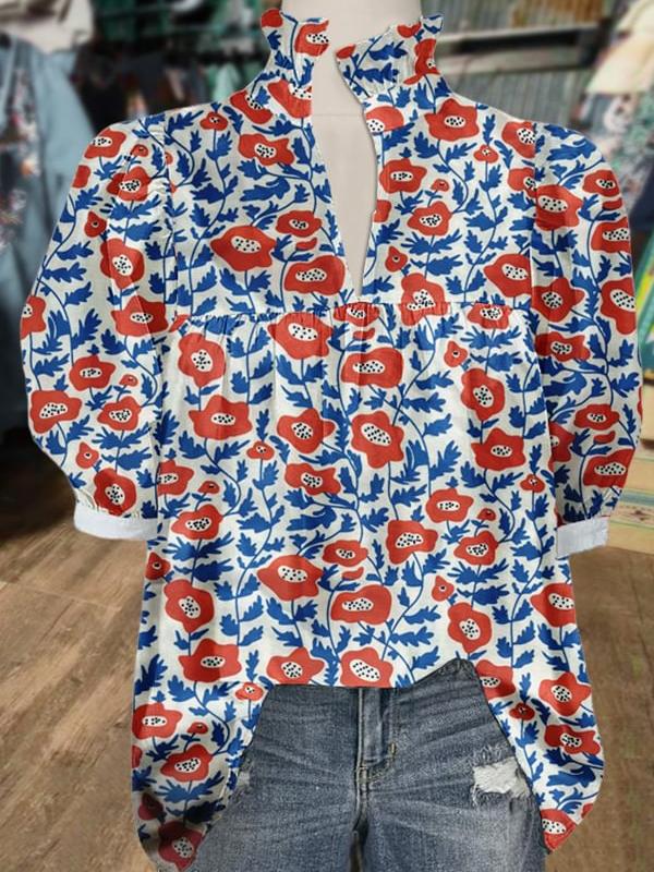 ✨Floral Print Puff Sleeve Blouse(Buy 2 Free Shipping)