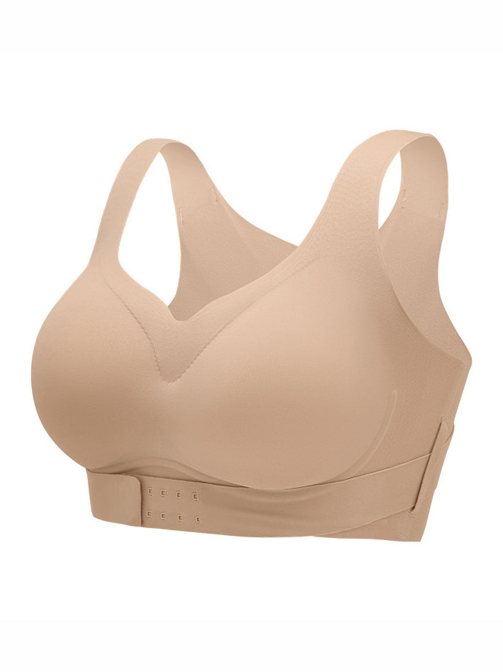 Gathering and Lifting Front Clasp Anti-Sag Sports Bra