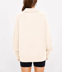 ✨Women's Half Zip Oversized Sweatshirt with Pockets