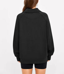 ✨Women's Half Zip Oversized Sweatshirt with Pockets