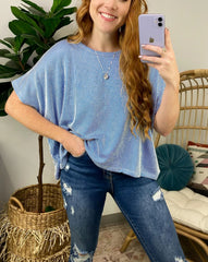 Hot Sale Two Tone Rib Knit Oversized Top(Buy 3 Free Shipping)