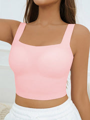 Breathable Wireless Light Support Sports Yoga Bra HotPink